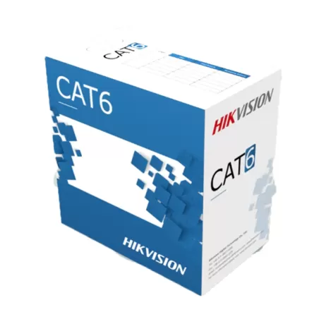 Cable UTP CAT 6 Hikvision DS-1LN6-UE-W 100% Cobre